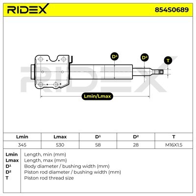 Stoßdämpfer RIDEX 854S0689 854S0689 - foto 5