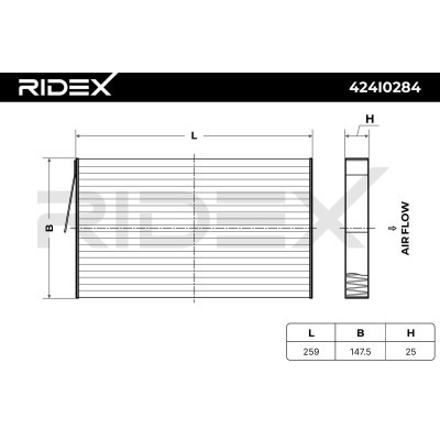 Filter, Innenraumluft RIDEX 424I0284 424I0284 - foto 6