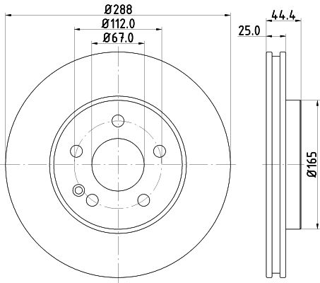 Bremsscheibe HELLA 8DD 355 111-081 8DD 355 111-081 - foto 4