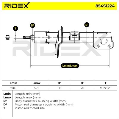 Stoßdämpfer RIDEX 854S1224 854S1224 - foto 6