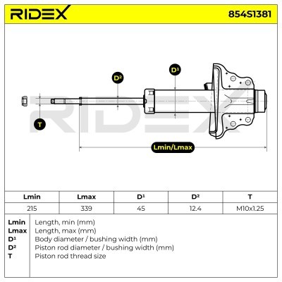 Stoßdämpfer RIDEX 854S1381 854S1381 - foto 6