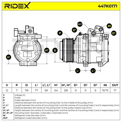 Kompressor, Klimaanlage KIA SORENTO I (JC) 447K0171 - foto 8