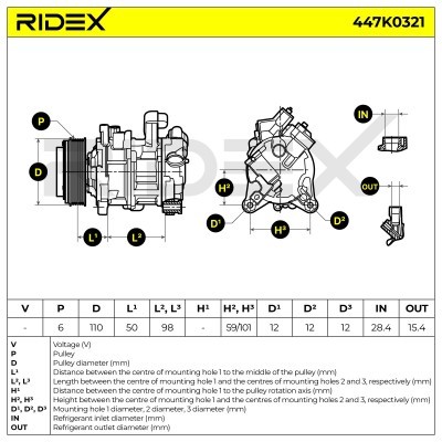 Kompressor, Klimaanlage BMW 3 Touring (E91) 3 Sedan 447K0321 - foto 7