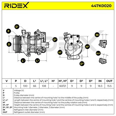 Kompressor, Klimaanlage 447K0020 - foto 5