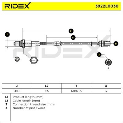 Lambdasonde RIDEX 3922L0030 3922L0030 - foto 6
