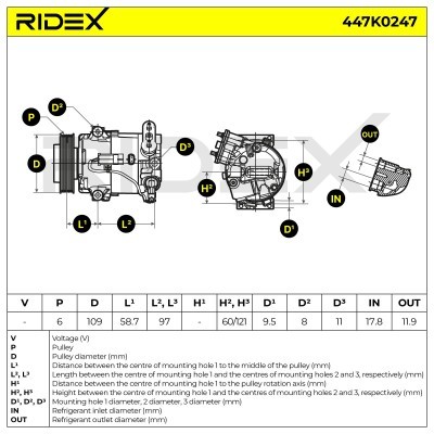 Kompressor, Klimaanlage OPEL ASTRA J 447K0247 - foto 7