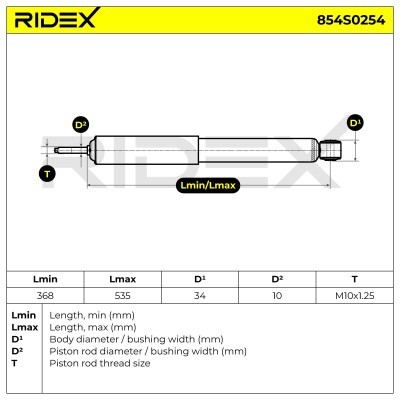 Stoßdämpfer RIDEX 854S0254 854S0254 - foto 6