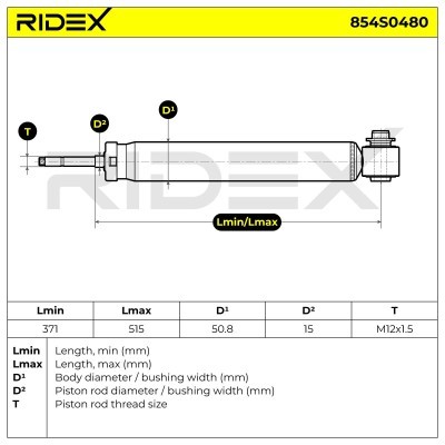 Stoßdämpfer RIDEX 854S0480 854S0480 - foto 4