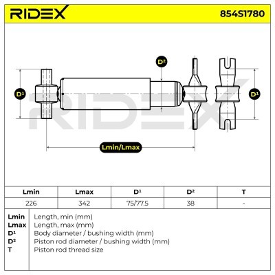 Stoßdämpfer RIDEX 854S1780 854S1780 - foto 7