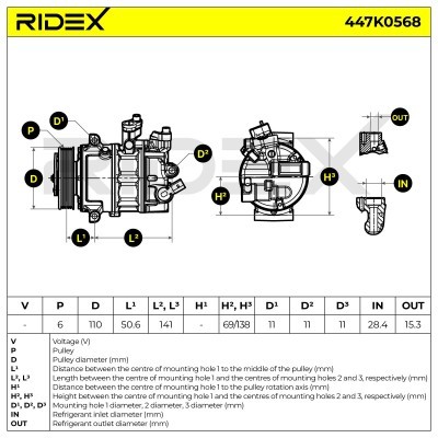 Kompressor, Klimaanlage VW GOLF VI 447K0568 - foto 5