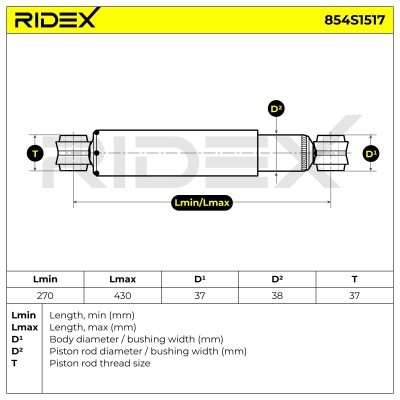 Stoßdämpfer RIDEX 854S1517 854S1517 - foto 6