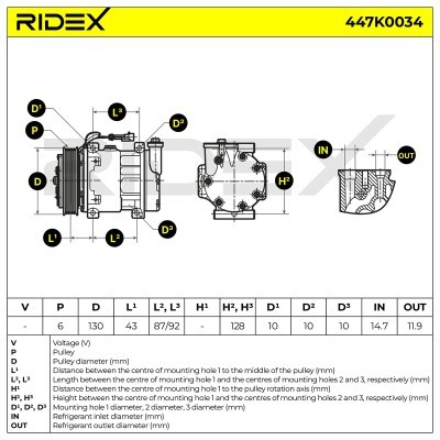 Kompressor, Klimaanlage 447K0034 - foto 7