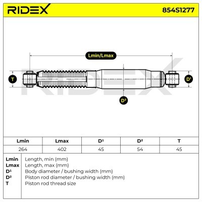 Stoßdämpfer RIDEX 854S1277 854S1277 - foto 6