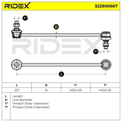 Stabilisator Stange RIDEX 3229S0667 3229S0667 - foto 5