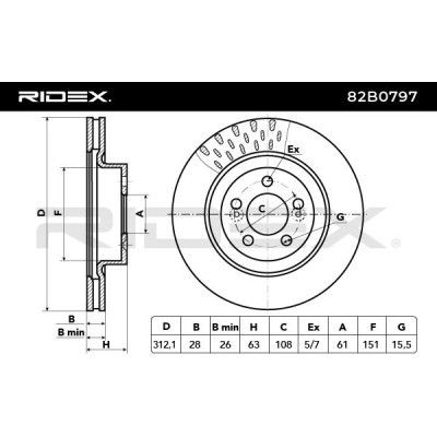 Bremsscheibe RIDEX 82B0797 82B0797 - foto 4