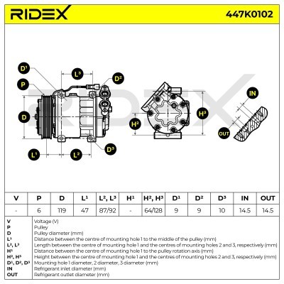 Kompressor, Klimaanlage FORD FUSION 447K0102 - foto 6
