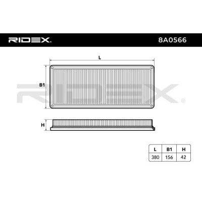 Luftfilter RIDEX 8A0566 8A0566 - foto 6