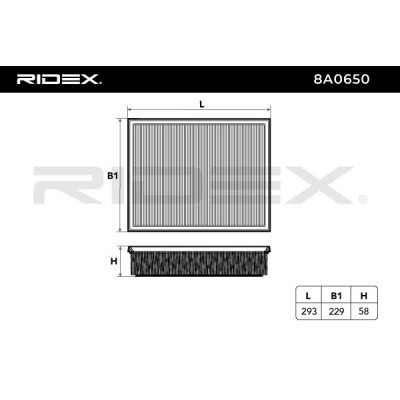 Luftfilter RIDEX 8A0650 8A0650 - foto 6