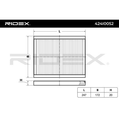 Filter, Innenraumluft RIDEX 424I0052 424I0052 - foto 3