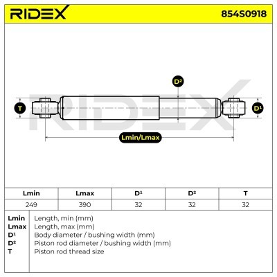 Stoßdämpfer RIDEX 854S0918 854S0918 - foto 4