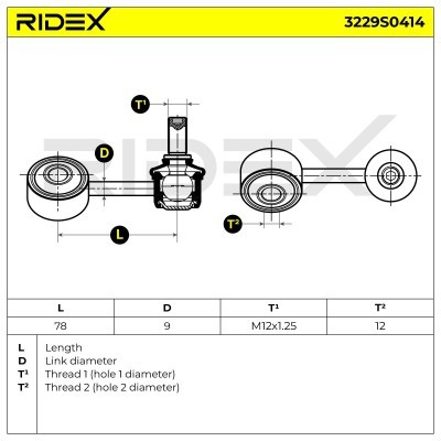 Stabilisator Stange RIDEX 3229S0414 3229S0414 - foto 5