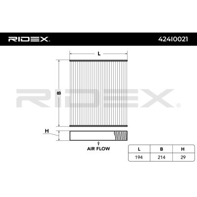 Filter, Innenraumluft RIDEX 424I0021 424I0021 - foto 2