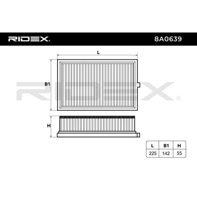 Luftfilter RIDEX 8A0639 8A0639 - foto 6
