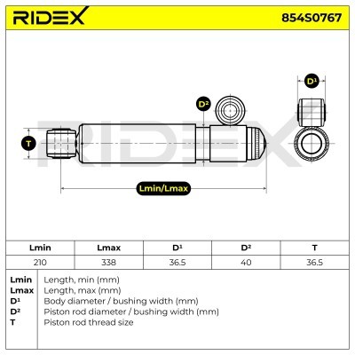 Stoßdämpfer RIDEX 854S0767 854S0767 - foto 8