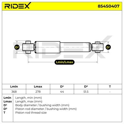 Stoßdämpfer RIDEX 854S0407 854S0407 - foto 8