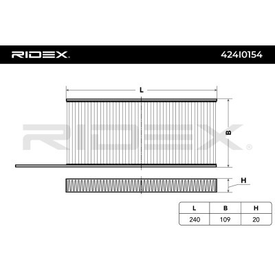 Filter, Innenraumluft RIDEX 424I0154 424I0154 - foto 3