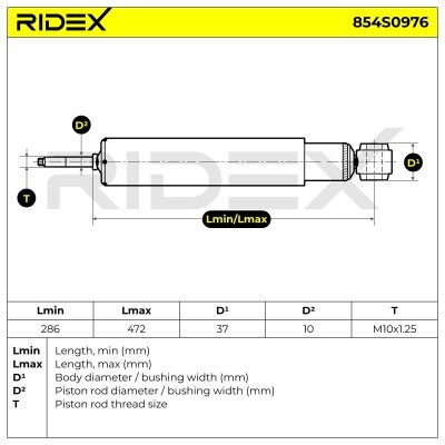Stoßdämpfer RIDEX 854S0976 854S0976 - foto 6