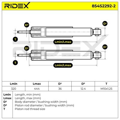 Stoßdämpfer RIDEX 854S2292 854S2292 - foto 9