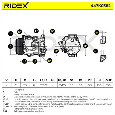Kompressor, Klimaanlage TOYOTA MARK X I 447K0382 - foto 5