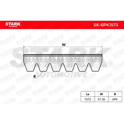 Keilrippenriemen Stark SK-6PK1573 SK-6PK1573 - foto 3