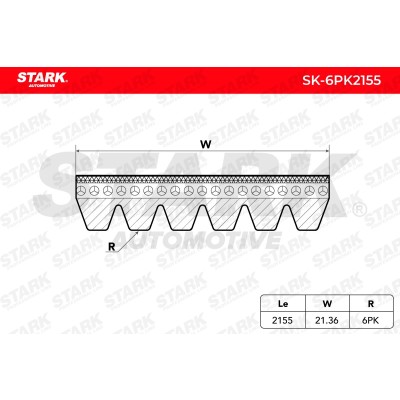Keilrippenriemen Stark SK-6PK2155 SK-6PK2155 - foto 5
