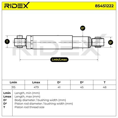 Stoßdämpfer RIDEX 854S1222 854S1222 - foto 6