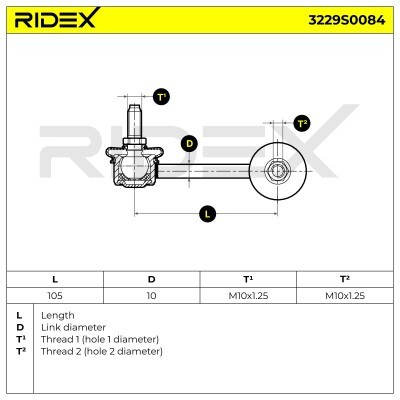 Stabilisator Stange RIDEX 3229S0084 3229S0084 - foto 5