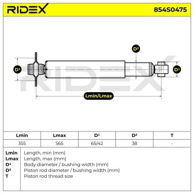 Stoßdämpfer RIDEX 854S0475 854S0475 - foto 6