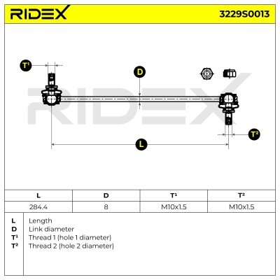 Stabilisator Stange RIDEX 3229S0013 3229S0013 - foto 3