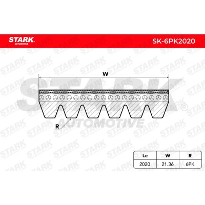 Keilrippenriemen Stark SK-6PK2020 SK-6PK2020 - foto 5