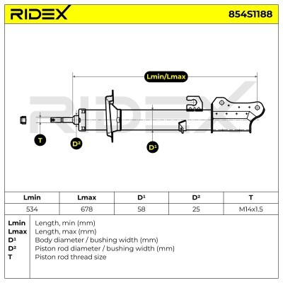 Stoßdämpfer RIDEX 854S1188 854S1188 - foto 6