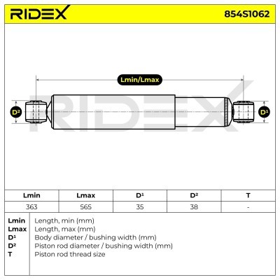 Stoßdämpfer RIDEX 854S1062 854S1062 - foto 5