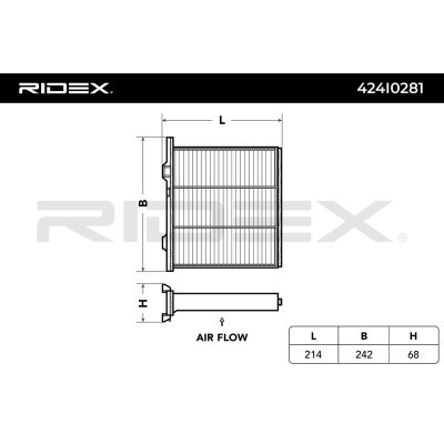 Filter, Innenraumluft RIDEX 424I0281 424I0281 - foto 3