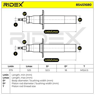 Stoßdämpfer RIDEX 854S1680 854S1680 - foto 4