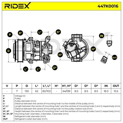 Kompressor, Klimaanlage TOYOTA 447K0016 - foto 6