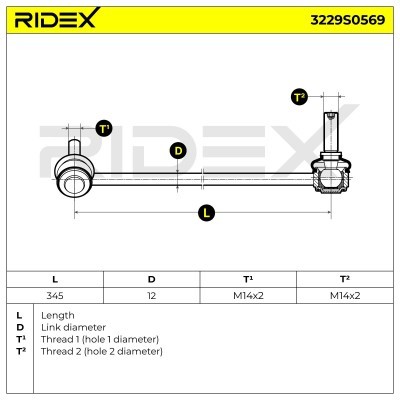 Stabilisator Stange RIDEX 3229S0569 3229S0569 - foto 7