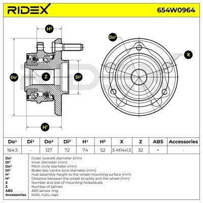 Radlager RIDEX 654W0964 654W0964 - foto 5