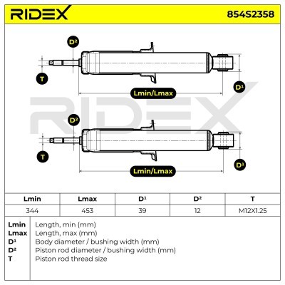Stoßdämpfer RIDEX 854S2358 854S2358 - foto 4