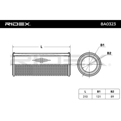 Luftfilter RIDEX 8A0323 8A0323 - foto 4