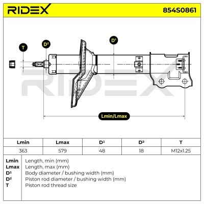Stoßdämpfer RIDEX 854S0861 854S0861 - foto 6